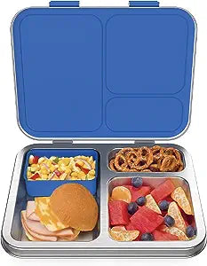 Bentgo Kid's Stainless Steel Leak-Resistant Bento Lunch Box - Blue