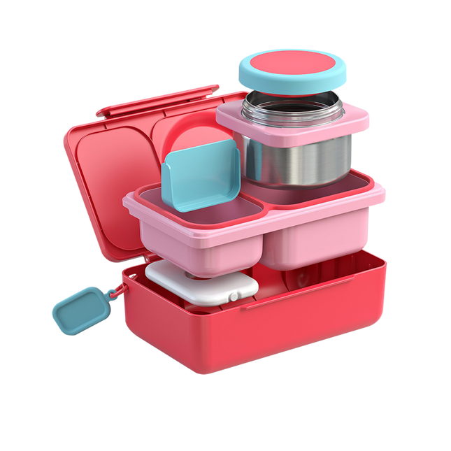 Omie Omieboxup Hot & Cold Bento Lunch Box - Cherry Pink