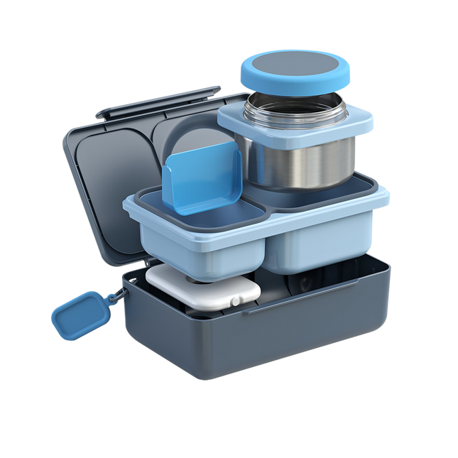 Omie Omieboxup Hot & Cold Bento Lunch Box - Graphite