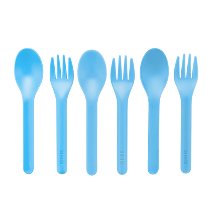 Omie 6 Piece Utensil Fork & Spoon Set For Kid's Lunch Boxes