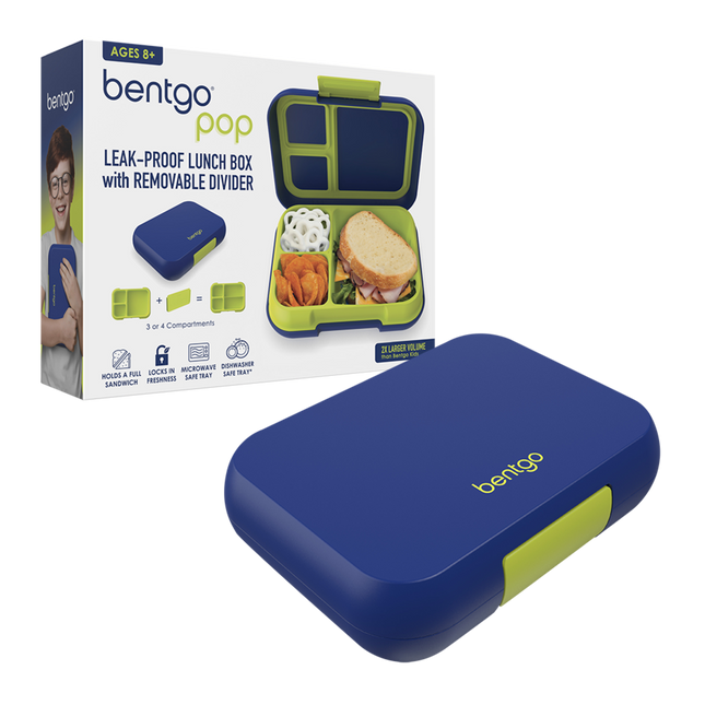 Bentgo Pop Lunch Box 5 Cups capacity - Navy Blue/Chartreuse