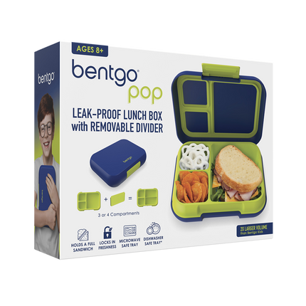 Bentgo Pop Lunch Box 5 Cups capacity - Navy Blue/Chartreuse
