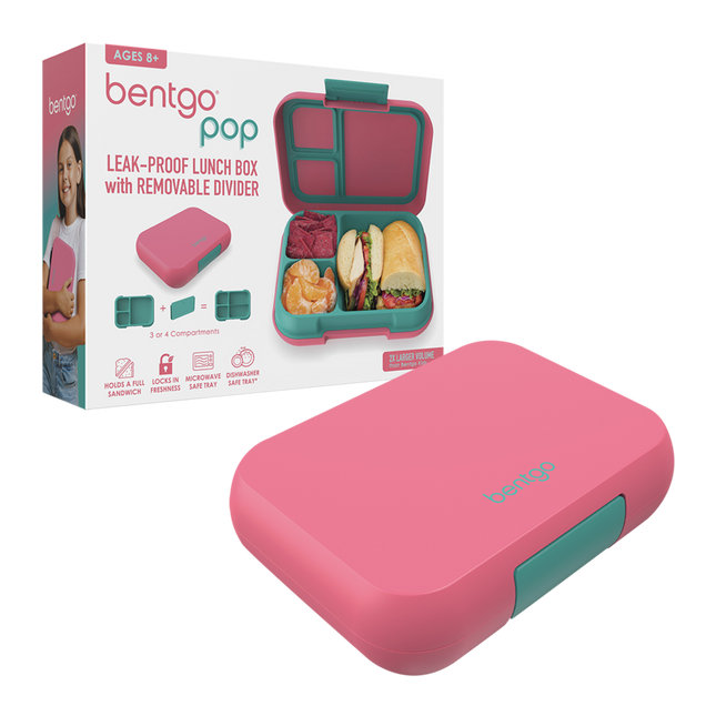 Bentgo Pop Lunch Box 5 Cups capacity - Bright Coral/Teal