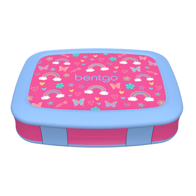 Bentgo Kid's Print Leak-Proof Bento Lunch Box - Rainbows & Butterflies