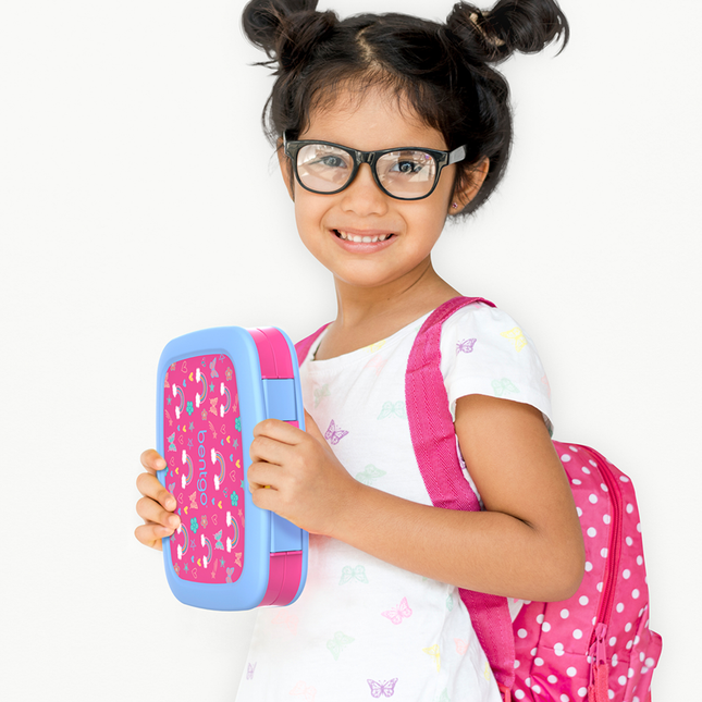Bentgo Kid's Print Leak-Proof Bento Lunch Box - Rainbows & Butterflies