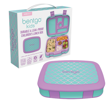 Bentgo Kid's Print Leak-Proof Bento Lunch Box - Mermaid Scales