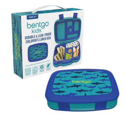 Bentgo Kid's Print Leak-Proof Bento Lunch Box - Sharks