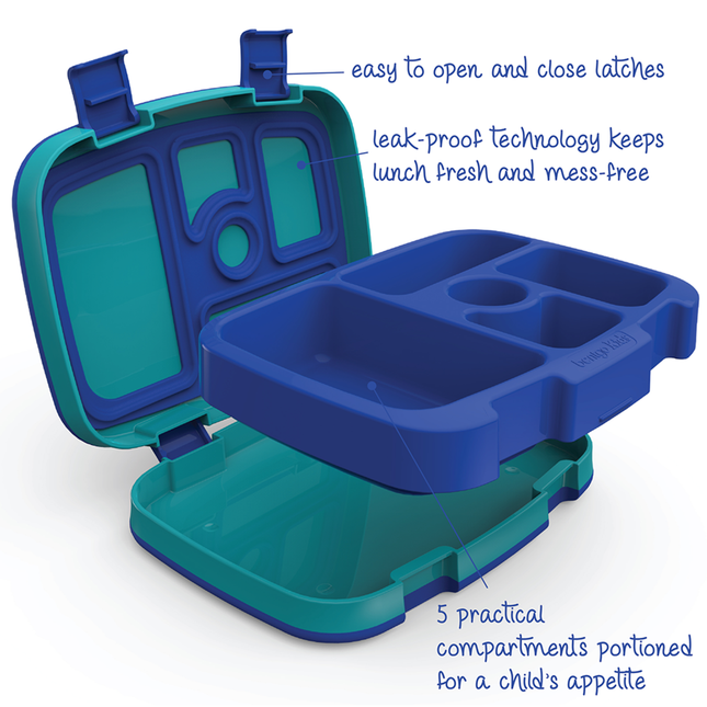 Bentgo Kid's Print Leak-Proof Bento Lunch Box - Sharks