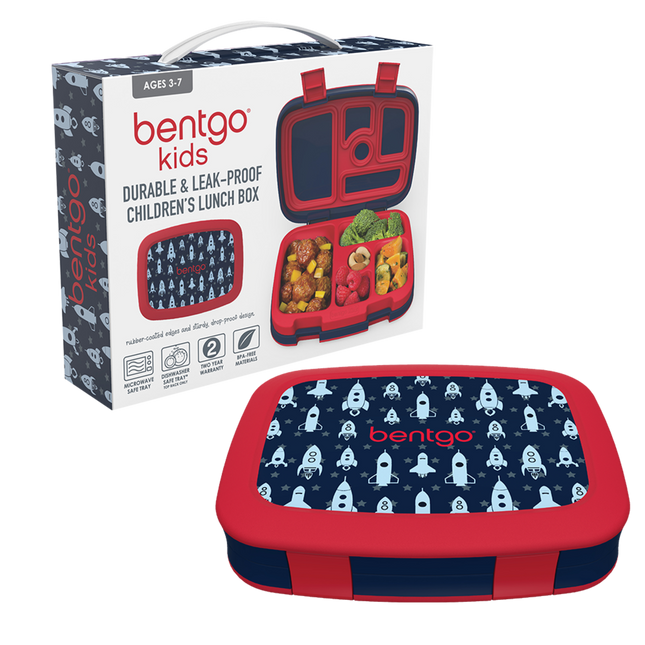 Bentgo Kid's Print Leak-Proof Bento Lunch Box - Space Rockets