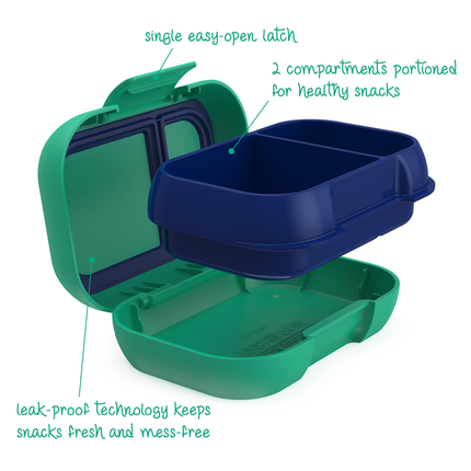 Bentgo Kid's Leak-Proof Snack Container - Green/Royal