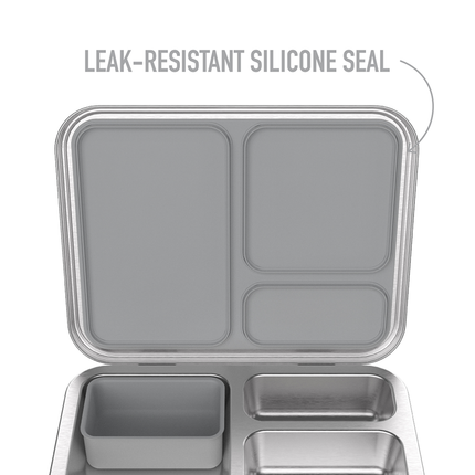 Bentgo Kid's Stainless Steel Leak-Resistant Bento Lunch Box - Silver