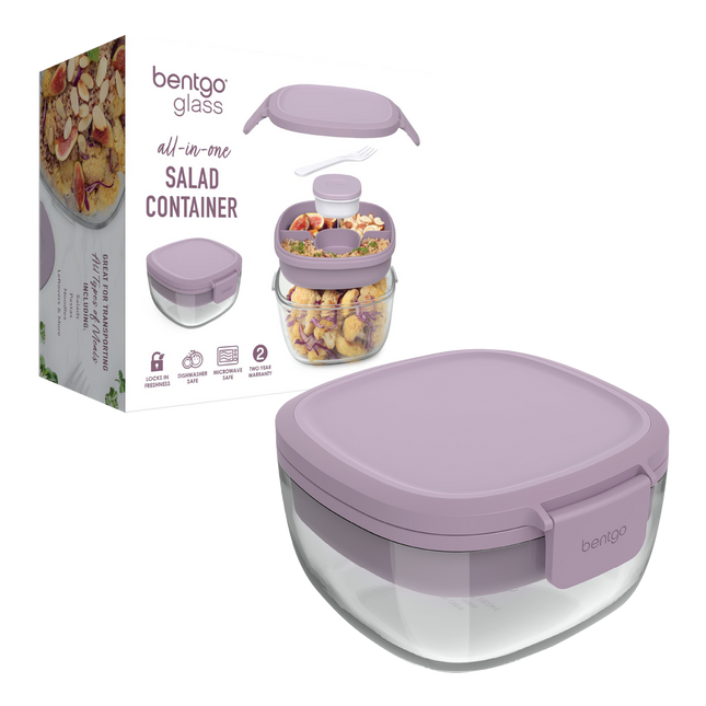 Bentgo All In One Glass Salad Container - Lavender