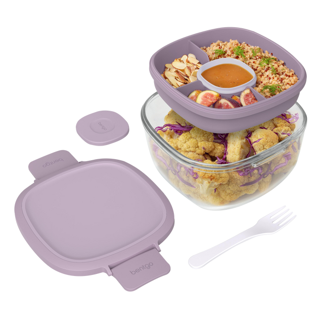 Bentgo All In One Glass Salad Container - Lavender