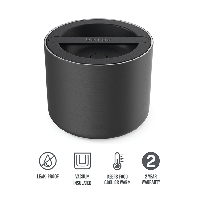 Bentgo Stainless Steel Insulated Food Container 560ml - Carbon Black