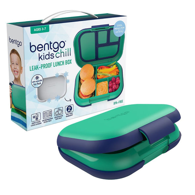 Bentgo Kid's Chill Leak-Proof Bento Lunch Box - Green/Royal